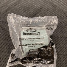 McDonald's Incredibles 2 Raccoon Surprise Toy Happy Meal Sealed New Light Blue