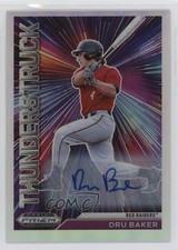 2021 Panini Prizm Draft Picks Thunderstruck Silver Dru Baker #T-DB Auto 1n0y