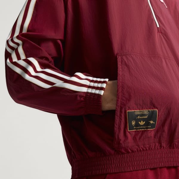 adidas Arsenal Terrace Woven Anorack Half Zip Jacket JM9399 ✓Asia