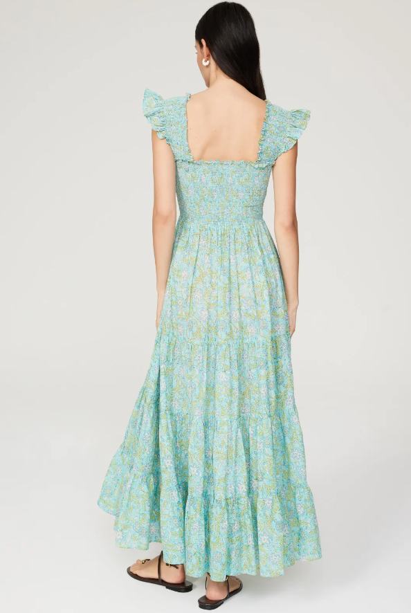rixo green floral dress Amina Midi Dress in Green City Floral Olive