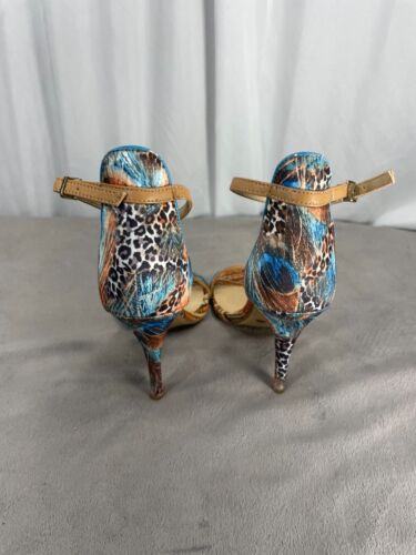 Chinese Laundry Stiletto Strappy Heels Womens Size 9 Multicolor Tribal Print - Picture 5 of 13