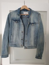 Ichi Female Denim Jacket Blue Size 8 Rrp £95