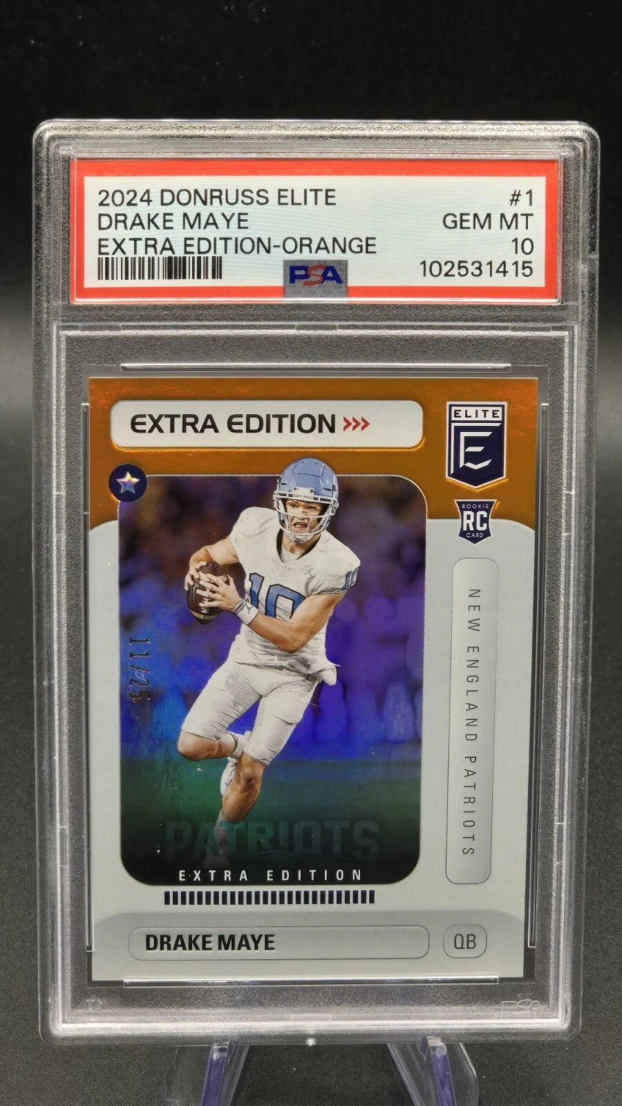 Drake Maye Panini Donruss Elite Extra Edition #1 Orange
