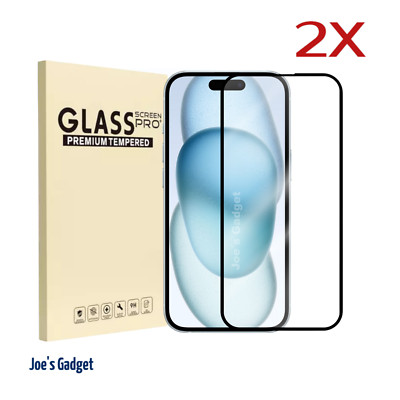 2x Panzerfolie iPhone 16 15 14 13 12 11 Pro Displayschutzglas Echt Glas 9H/9D