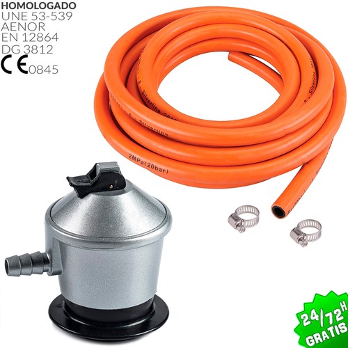 MANGUERA PROPANO BUTANO REGULADOR LPG CALOR GAS BARBACOA CAMPING DE COCINA JUEGO - Imagen 1 de 16