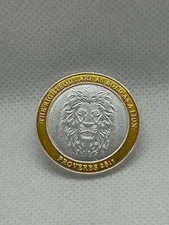 Armor of God Boldness Courageous Boldness Lion Lapel Pin Proverbs 28:1 Joshua 1