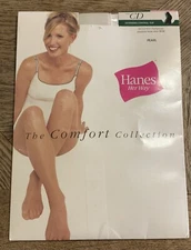 Hanes Her Way Comfort Collection Pearl Pantyhose Sz CD Control Top Vtg