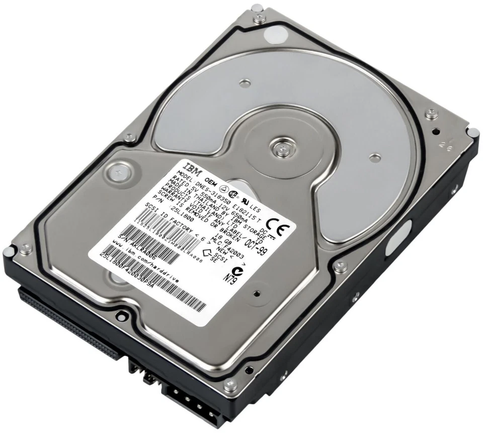 IBM ULTRASTAR 18ES 25L1800 DNES-318350 18GB 7200U/Min ULTRA2 SCSI 3.5 " Inch - Image 2 of 3