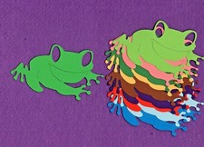 FROG large die cuts scrapbook cards