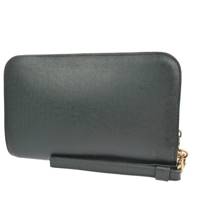 LOUIS VUITTON LV Logo BAIKAL Clutch Hand Bag Taiga Leather Epicea M30184 04YE051