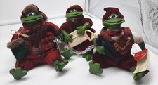 Russ Berrie Kathleen Kelly - Sitting Frogs Set Of 3 Lily, Leopold, Yukon