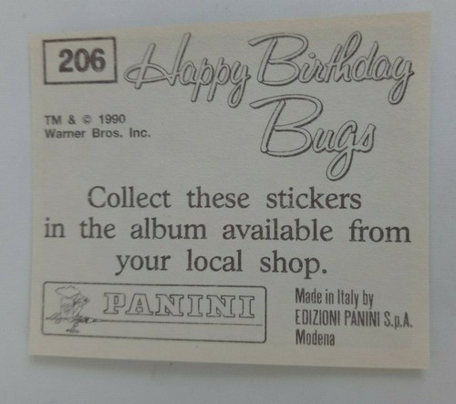 1990 Panini Happy Birthday Bugs (Pick Your Sticker) - Picture 293 of 343