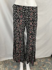Angie Wide Leg Floral Boho Pants Festival S Flare Hippie Pull On