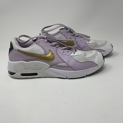 Nike Air Max Excee (GS) White/Gold/Lilac Girl's Sneakers-Size 6Y CD6894-102 Used