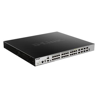 D-Link 28-Port PoE Gigabit Smart Managed Ethernet Switch 370W 20 GbE PoE + 4 SFP