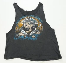 Rare Vintage No Guts, No Glory Zombie Cut Off Sleeves T Shirt 80s Biker Thrashed