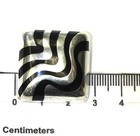 925 Sterling Silver Black Enamel Wave Design pendant 10.9g estate unique — photo 3