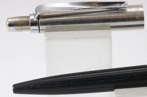 Vintage (c1954) Parker Jotter MKI Black Nylon Ballpoint Pen, CT (New Refill Fitt