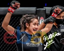Victoria Lee 'The Prodigy' MMA ONE Championship Signed 8x10 Photo AUTO reprint