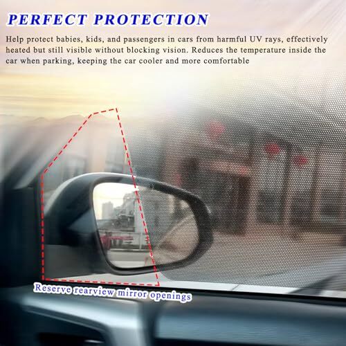 Suvnie 4PCS Car Side Window Sunshade, Static Cling Auto Shade Sticker to Block - Picture 4 of 7