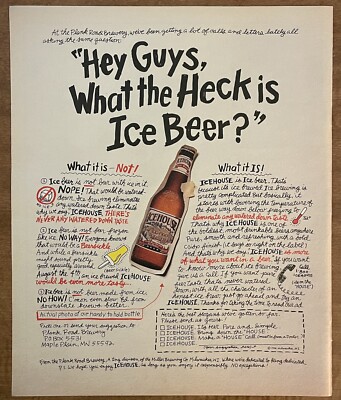 1994 Icehouse Ice Beer Plank Road Brewery 90s Print Ad
