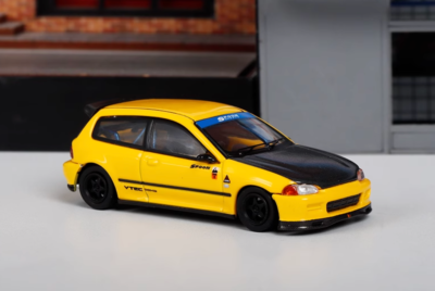 CR SW 1:64 JDM Yellow EG6 Civic SIR Hatchback Sport Model Diecast