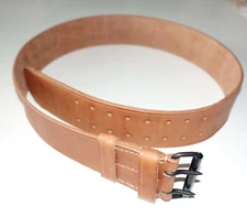 FRENCH ARMY WW1 era repro leather equipment belt Czech made 115cm