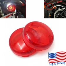 Motorcycle Turn Signal Light Red 2Pcs Lens Cover Fit For Harley Sportster Dyna