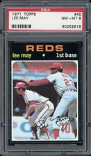 1971 Topps Baseball #40 Lee May PSA 8