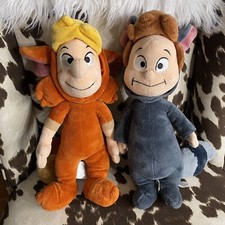 Rare Disney Store Peter Pan Lost Boys Plush Stuffed Animals Raccoon and Slightly