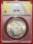 1890-S Morgan Silver Dollar ANACS AU58
