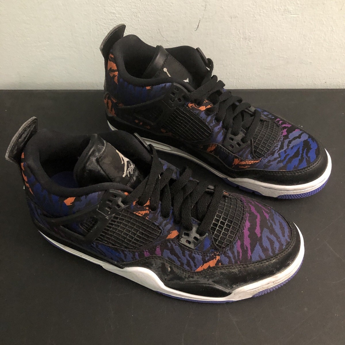 air jordan 4 black purple orange