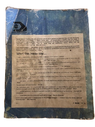 MGB Roadster and GT Coupe 1962 to 1974 Haynes Owners Workshop Manual 1798cc - Picture 2 of 9