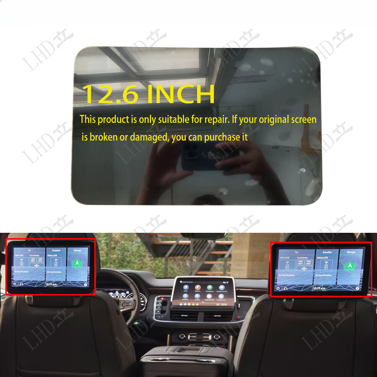 1 Pc LCD Display Fits For Chevy Suburban GMC Yukon XL Headrest BACK