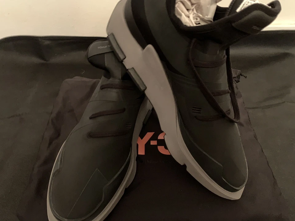 Chaussures Casual - Yohji Yamamoto Y3, Cuir Synthétique, Gris/noir, Mi-Haute - Photo 3/4