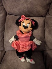 VTG 10" 1981 Disney Productions Minnie Mouse Applause With Pink Dress Plush Toy