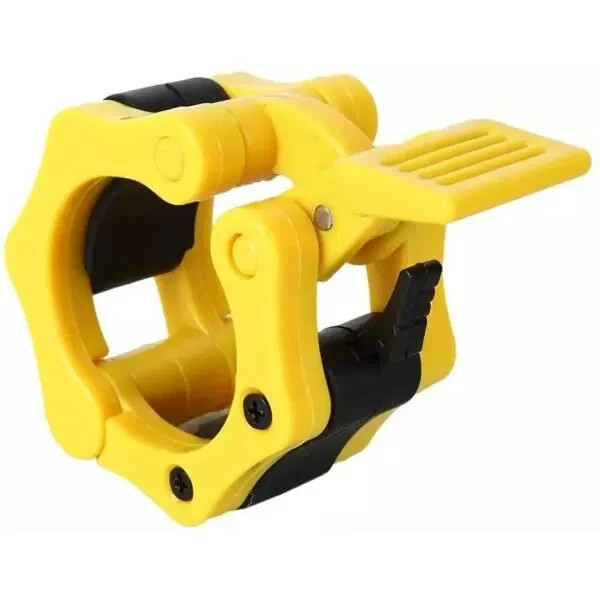 Bagues de serrage 50mm Jaune x2 pour barre de musculation