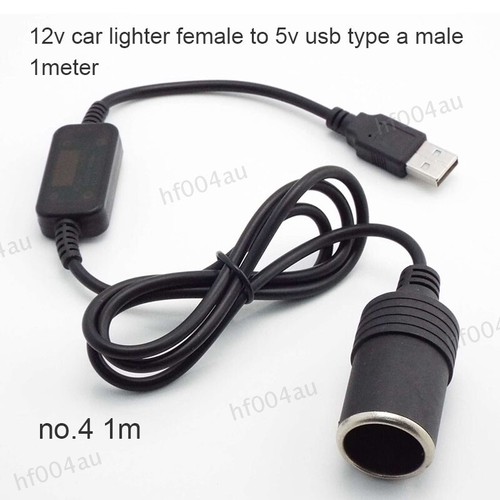 12v DC car Cigarette Lighter male female to DC 5.5x2.1 USB type C 5v adapter - Picture 10 of 14