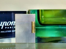 Genuine S.T. Dupont Silver Diamond Head Line 2 Lighter