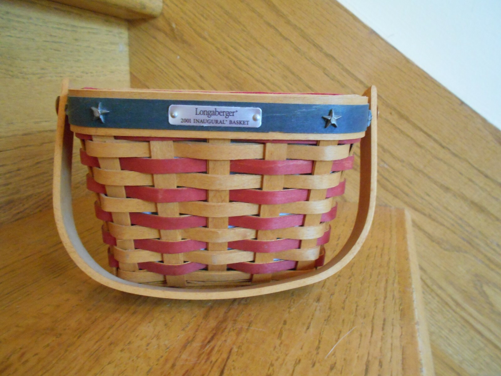 Longaberger Inaugural Basket Set 2001 patriotic handy size *shipping included!*
