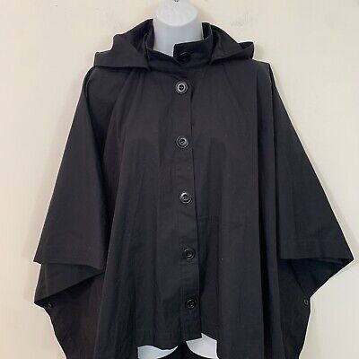 Uniqlo Lemaire Poncho Cape Hoodie Cotton Black Women's Uniqlo Lemaire Poncho Cape Hoodie Cotton Black Women's