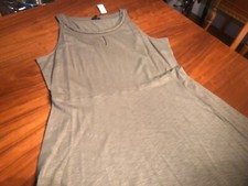 Talbots Womens SIZE XL Long DRESS NWT NEW Heathered Flat Green NICE Cotton Blend