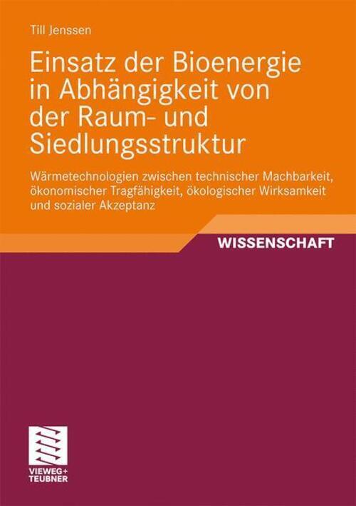 Till Jenssen | Einsatz Der Bioenergie In Abhängigkeit Von Der Raum-