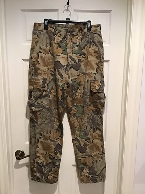 Mens Spartan Real Tree Advantage Camo Cargo Pants Size 36 Hunting  distressed