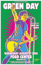 GREEN DAY 2005 Original Oklahoma City Ford Center Concert Poster Signed