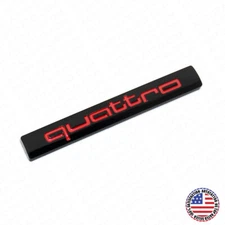96-22 Audi Sport Rear Trunk Deck Lid Quattro Nameplate Emblem Logo Badge Black