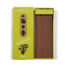 Japanese Nippon Kodo Morning Star PATCHOULI Incense 200 Sticks & Incense Holder