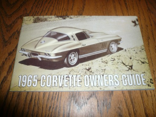 1965 Chevrolet Corvette Owner's Manual - Glove Box -