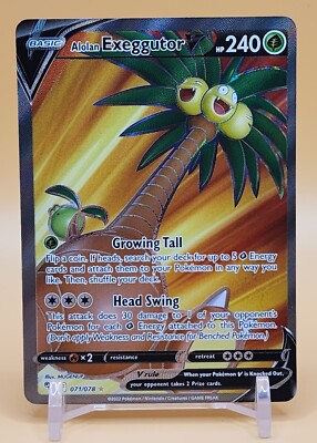 alolan exeggutor pokemon go card value V - - Ultra Rare Knock Out 1 of your opponents Benched Basic Pokemon 2022 Pokemon Japanese SWSH Pokemon