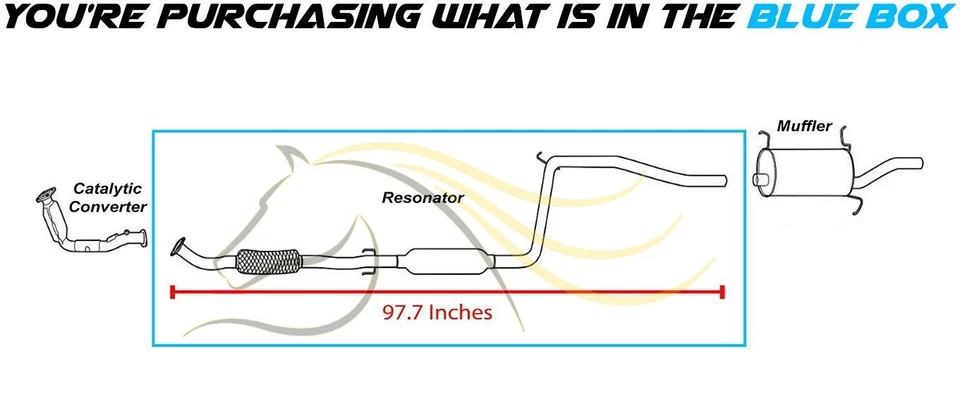 Resonador de escape de acero inoxidable compatible con: 97-2003 Ford Escort Mercury Tracer 2,0 L Foto 3 de 4